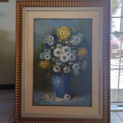 Grande Cuadro Antiguo Con Marco Original En Perfectas Condiciones