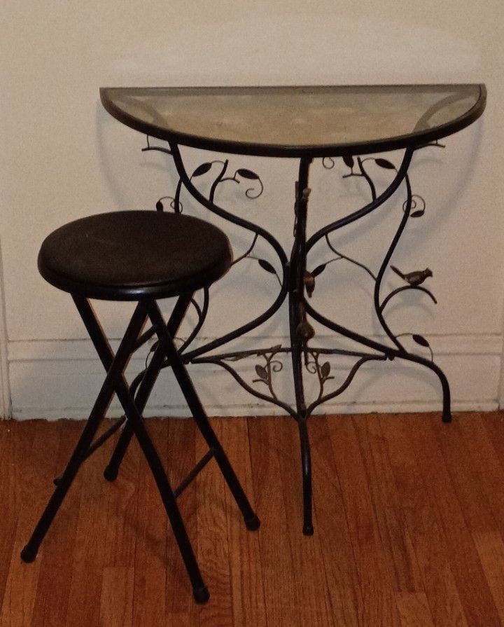 Glass & Strong Metal End Table