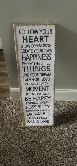Rustic Inspirational Quote Wood Wall Sign