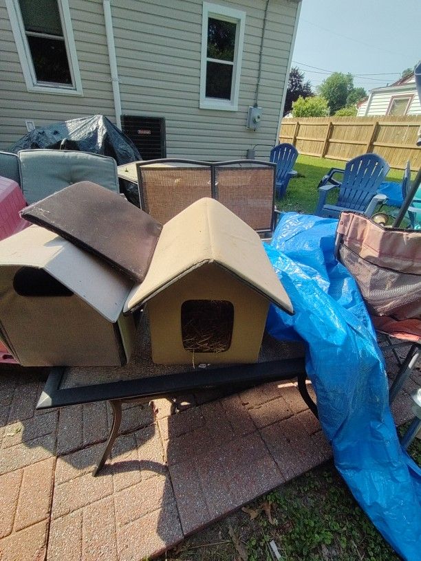 Six Various Outside Cat Houses