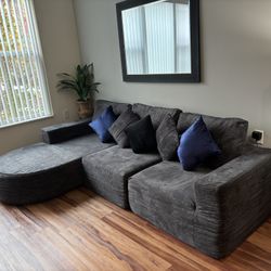 Dark Grey Sectional 