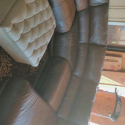 Sectional Italian Leather Couch 