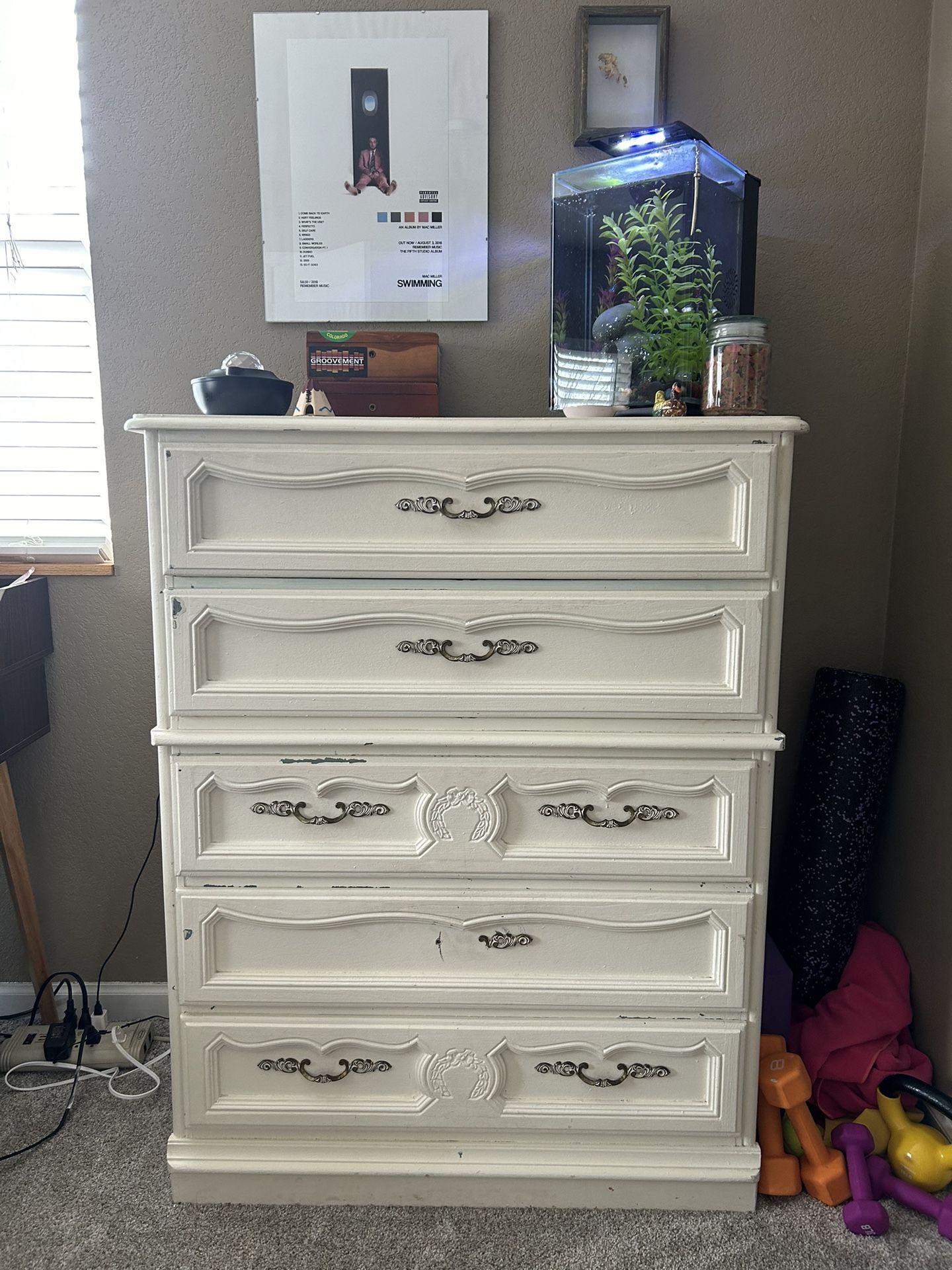 Matching Dresser And Side Table - Real Wood