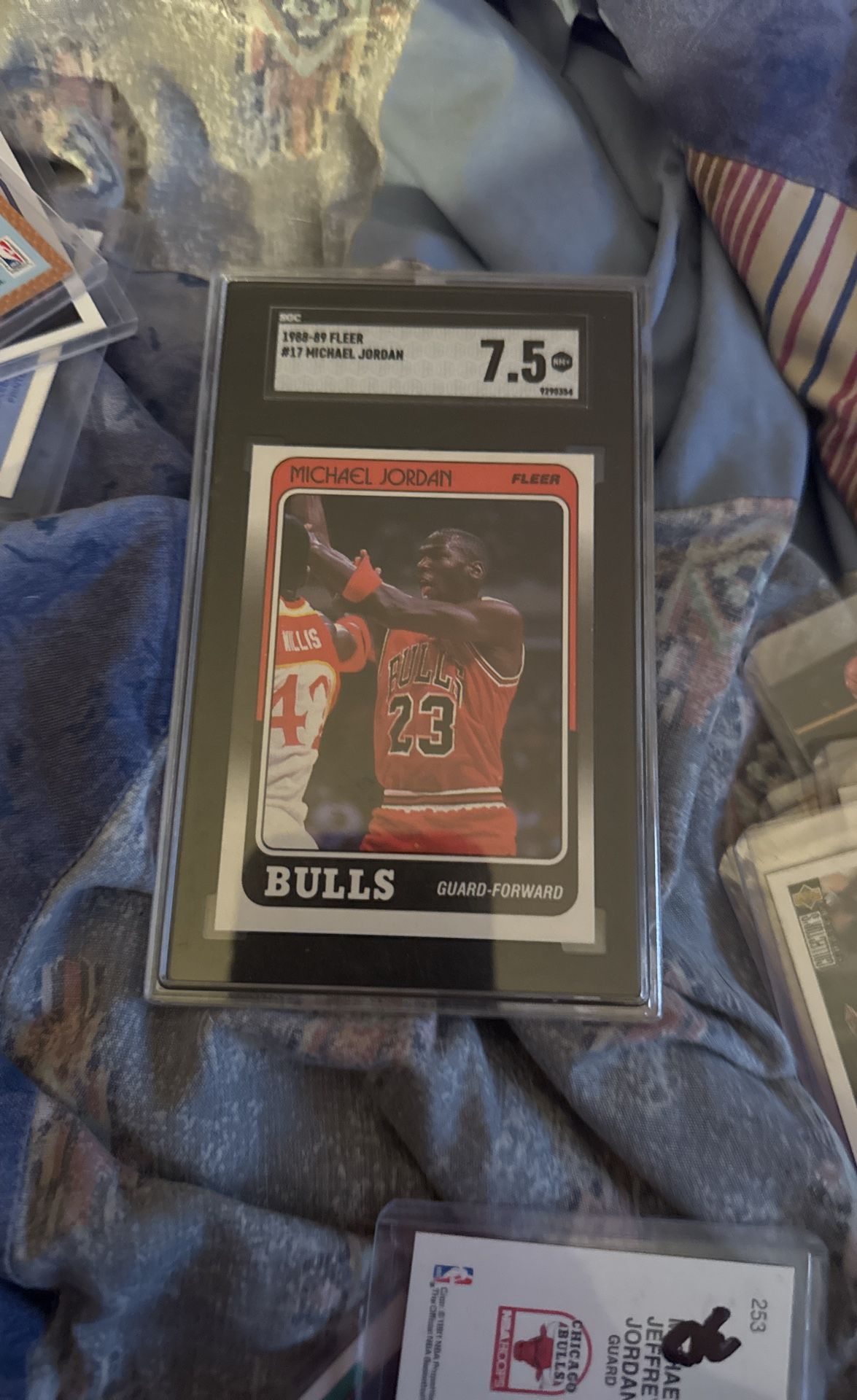 1988 Fleer Number 17 Michael Jordan Graded 7.5