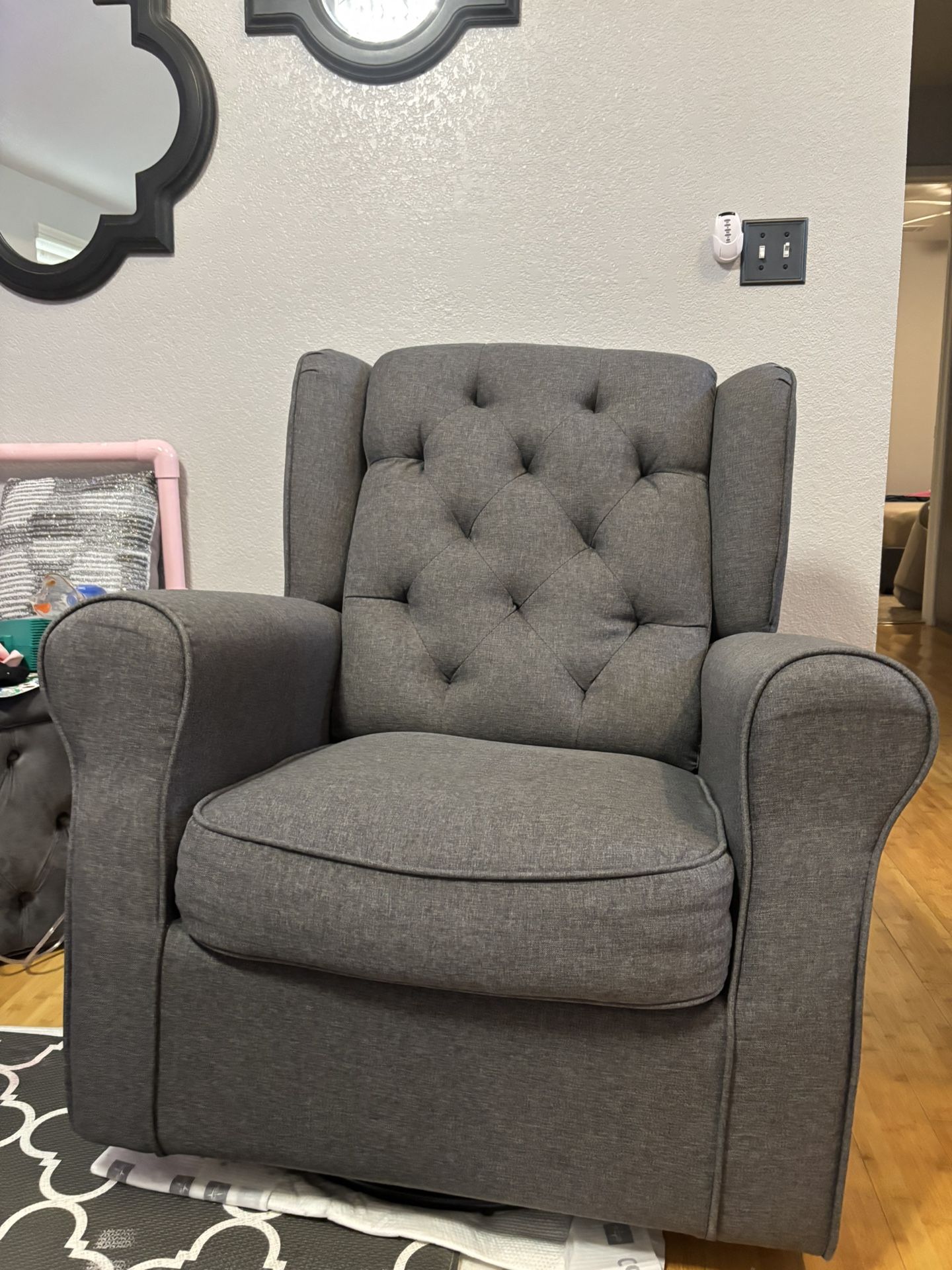 Rocking Chair Gray - Works, No Stains