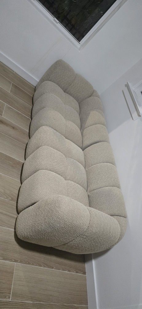 kevinplus 86.5'' Boucle Sectional Sofa Couch 