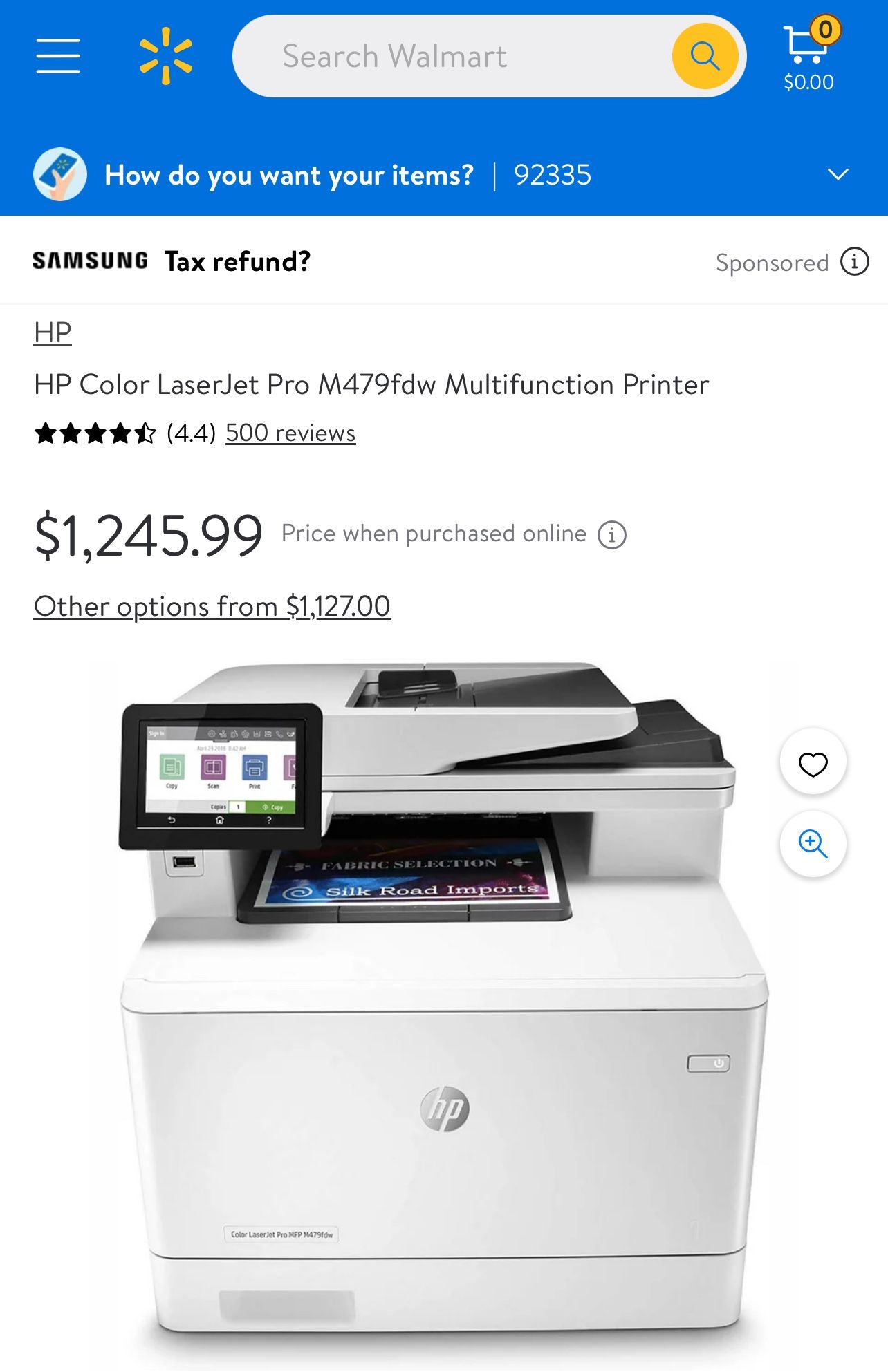 HP Color LaserJet Pro M479fdw Multifunction Printer