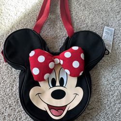 2026 Disney Parks Minnie Mouse Character Mini Tote Bag W/ Crossbody Strap NWT