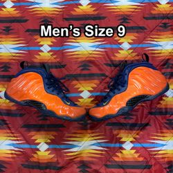 Nike Air Foamposite One 'Rugged Orange' Men's Size 9 Blue CJ0303–400 NY Knicks