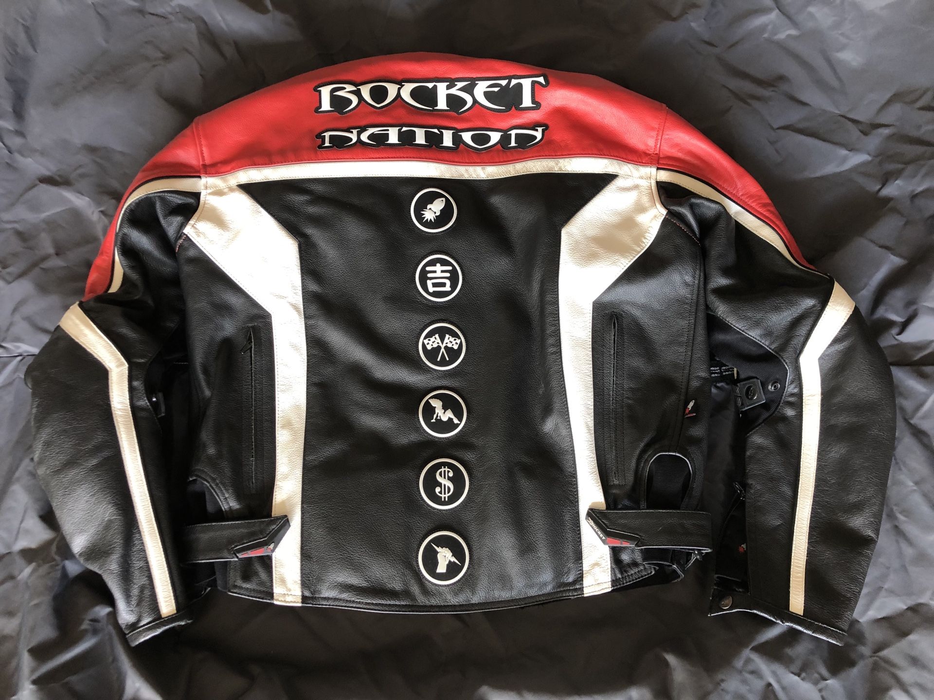 Joe Rocket leather motorcycle jacket