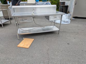 Stainless Steel Commercial Work Table with Drawers