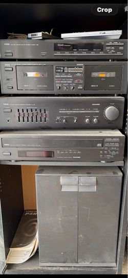 Yamaha  Vintage Stereo System with Cabinet and Speakers