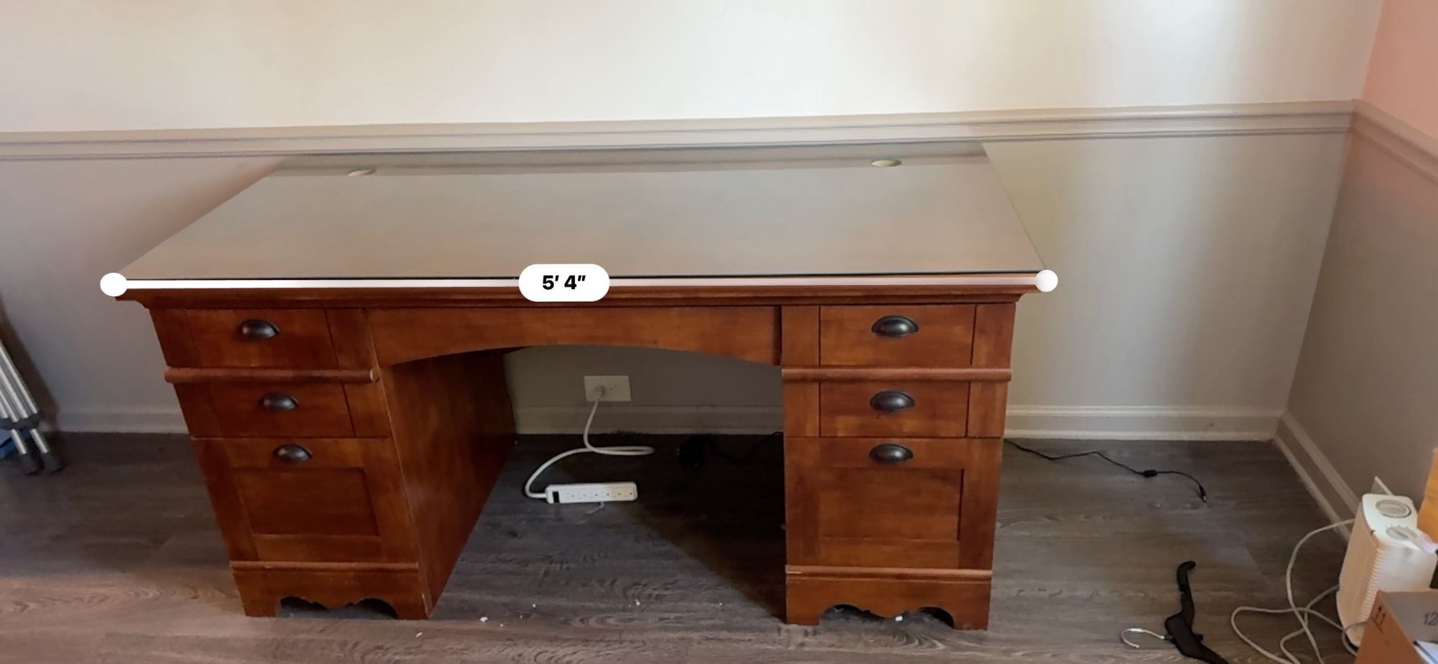Nice Two Piece Set Desk And Credenza