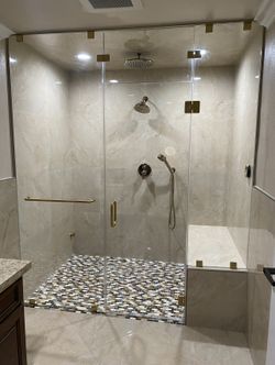 Custom Frameless Glass Shower Doors W/Hardware
