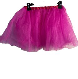 Girls Pink Tulle Tutu Skirt Size OneSize