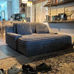 Love Seat With Ottoman 
