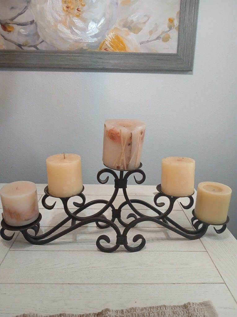 Candles With Metal Holder