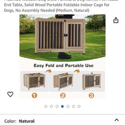 Foldable Wood Dog Crate