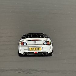 Leen Customs Honda S2000 AP1 white enamel pin