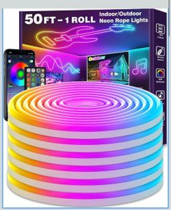 50FT Neon Rope Lights Indoor/Outdoor APP Control RGBW