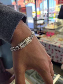 Income Tax Special 925 Sterling Silver Chino Link Greek Border Sanjudas Lock  Bracelet 7,5" 925plata Tejido Chino Link Cerrado De Sanjudas 7,5" Solido
