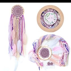 DIY Dreamcatcher Craft Kit Qty 8 Pink