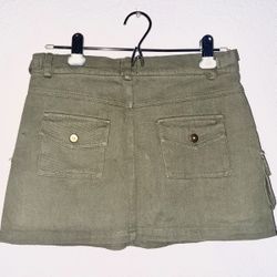 Princess Polly XX Size 4 Womens Olive Green Cargo Mini Skirt