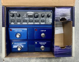 DigiTech JamMan Stereo Looper Phrase Sampler Loop Rec Play Overhub Tempo Record Studio Audio Music Aux Mic Rhythm Foot switch Pedal Station Live