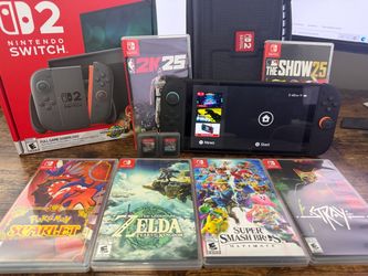 Nintendo Switch 2 Console Bundle w/ Dock Carry Case & 8 Games