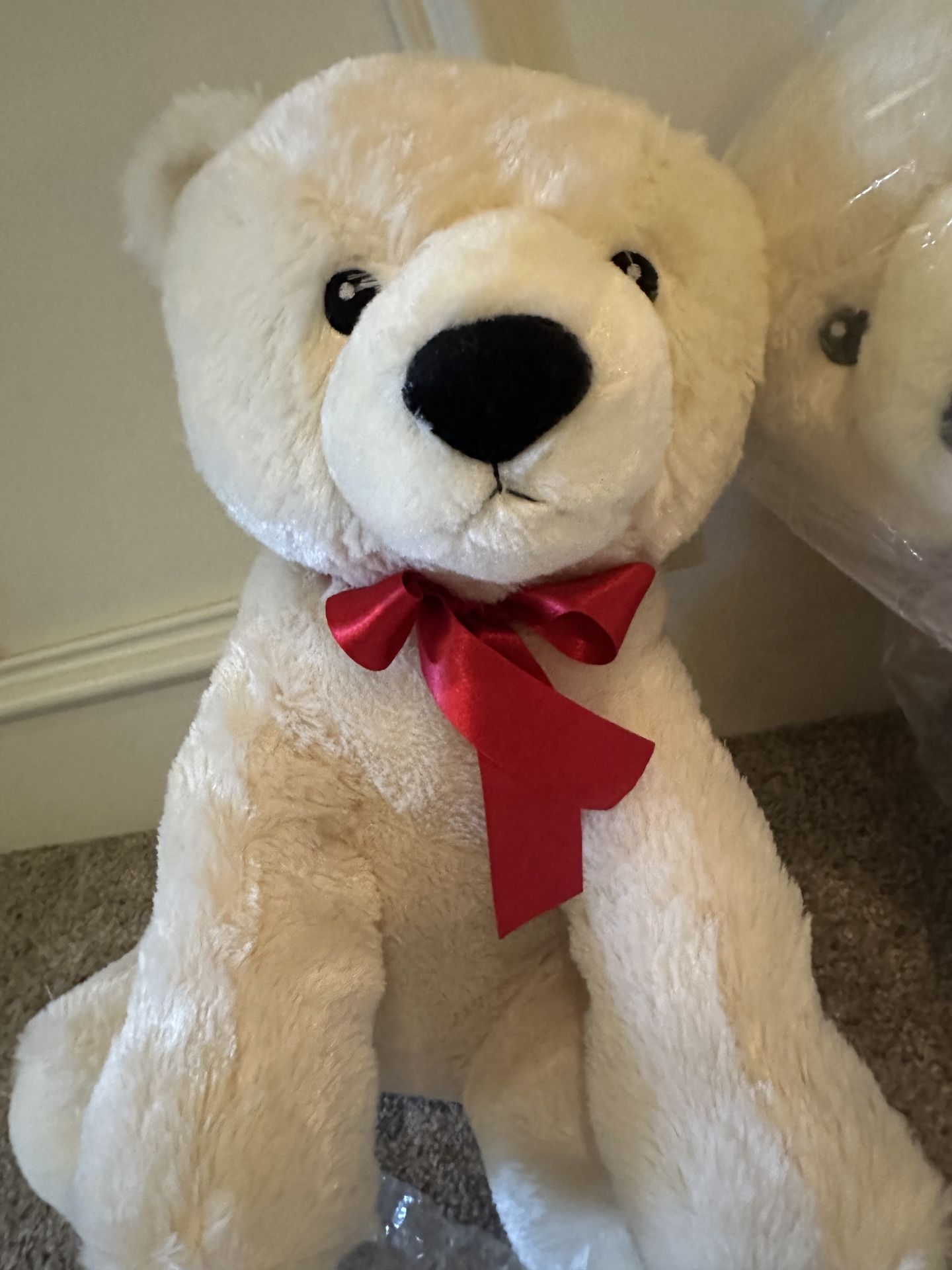 Large stuffed polar bear teddy bears new