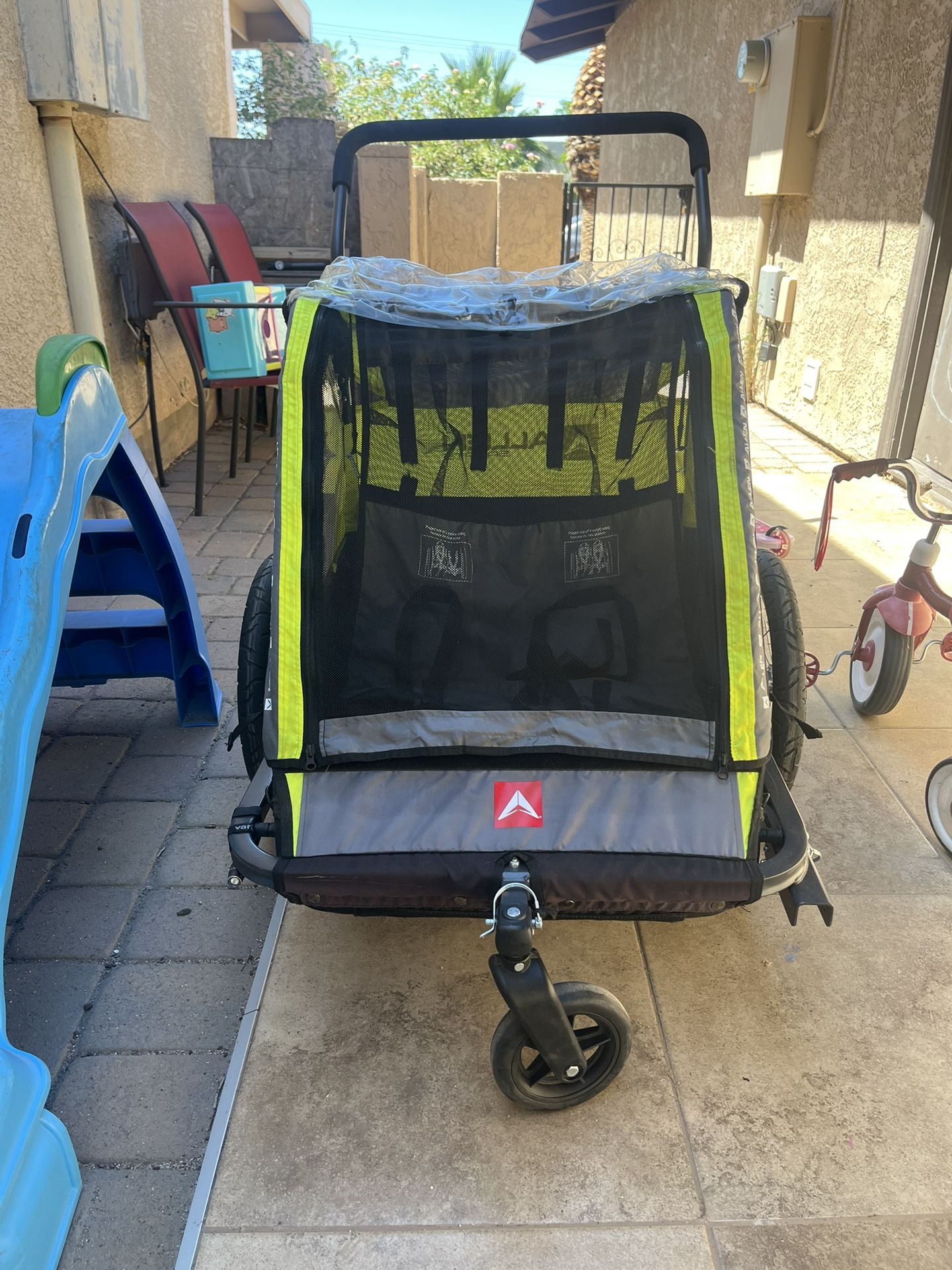 The Allen Sports Deluxe 2-Child Bicycle Trailer & Stroller