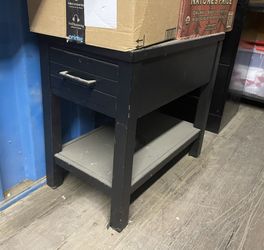 Black Wooden End Table