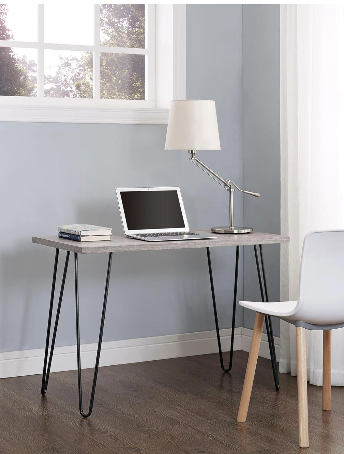 Gray Oak Computer Desk