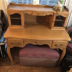 Vintage 1950s Wood Desk