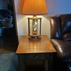 End Table with Designer Lamp