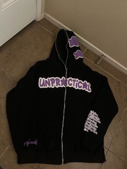 Unpractical Purple Full-Zip Hoodie