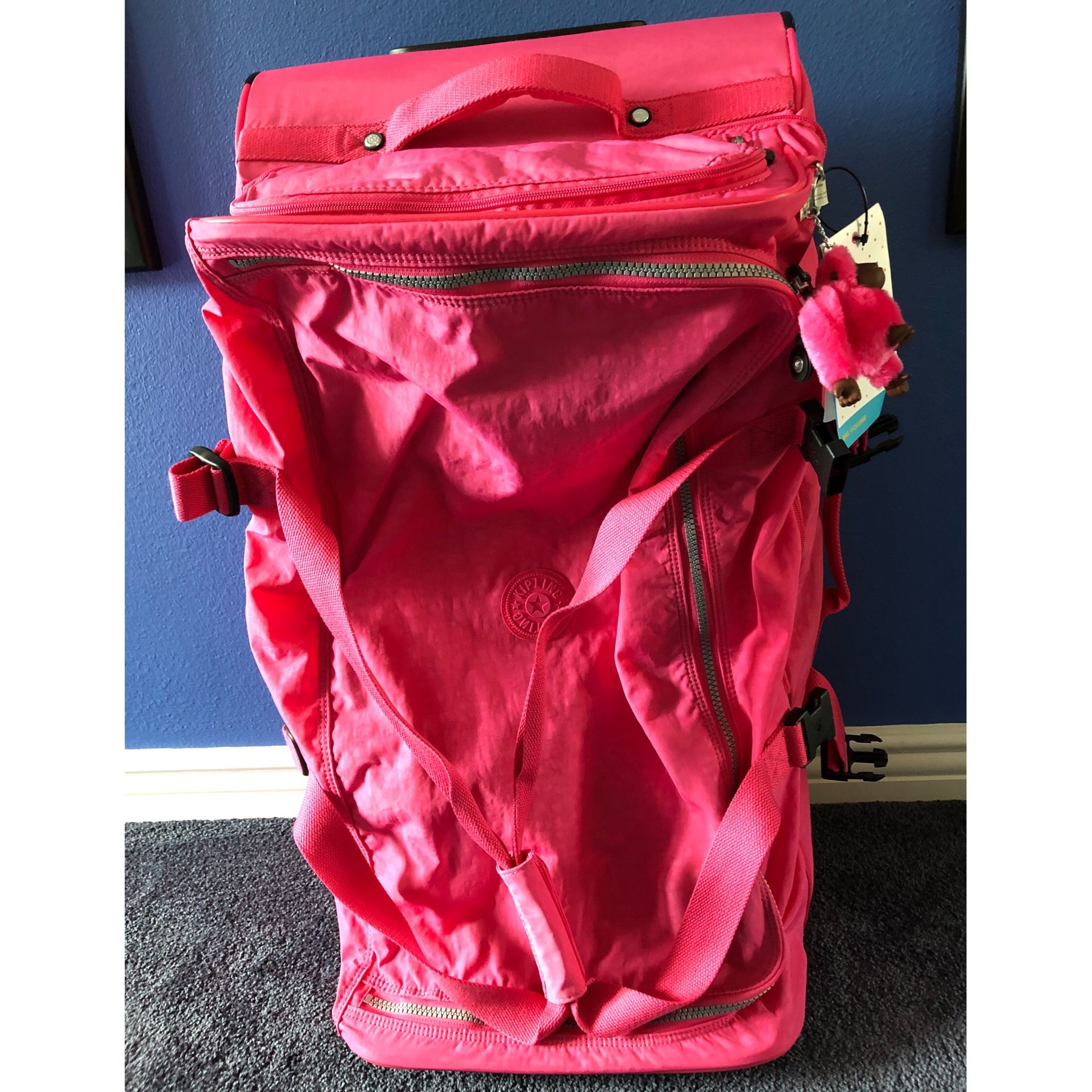 Kipling Teagan Rolling Duffle Bag- Hydrangea