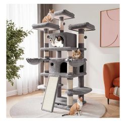 SHA CERLIN 68 Inches Multi-Level Large Cat Tree