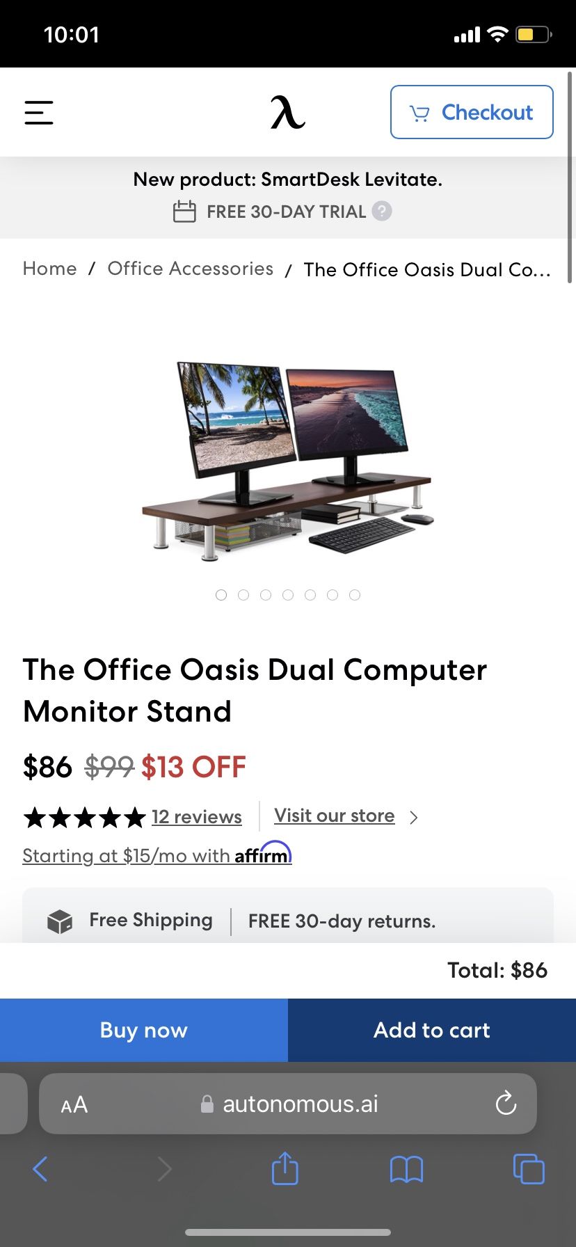 Dual Computer Monitor Stand