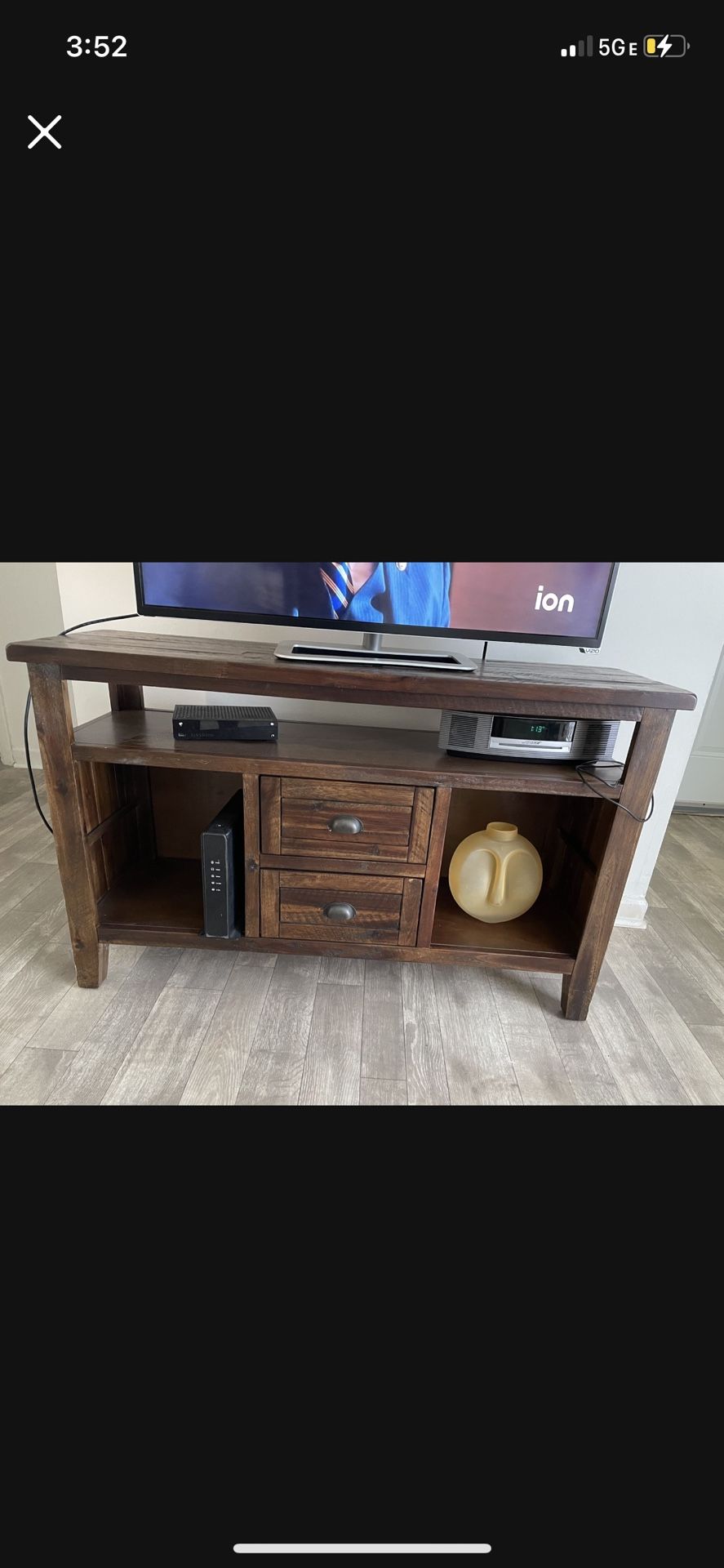 Dark wood tv Stand