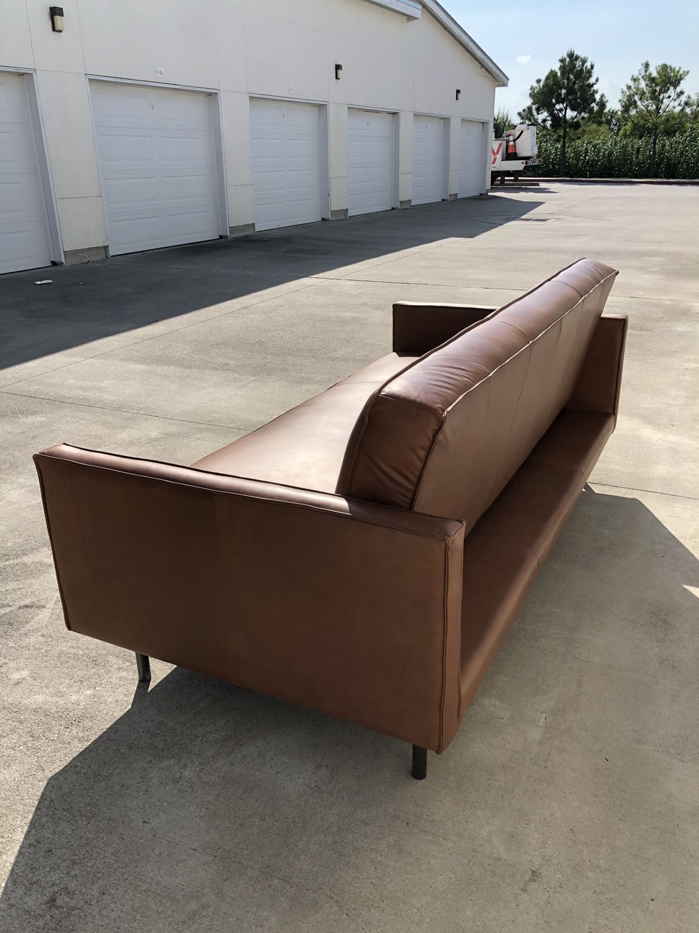 West elm 2024 leather futon