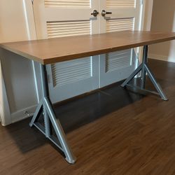 Large, brown IKEA desk