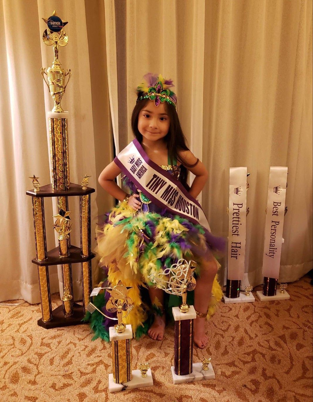 Mardi Gras Pageant Dress 4t -5t.