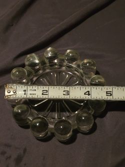 Vintage Mid Century Anchor Hocking "Nova" Boopie Bubble Glass Ashtray Catchall