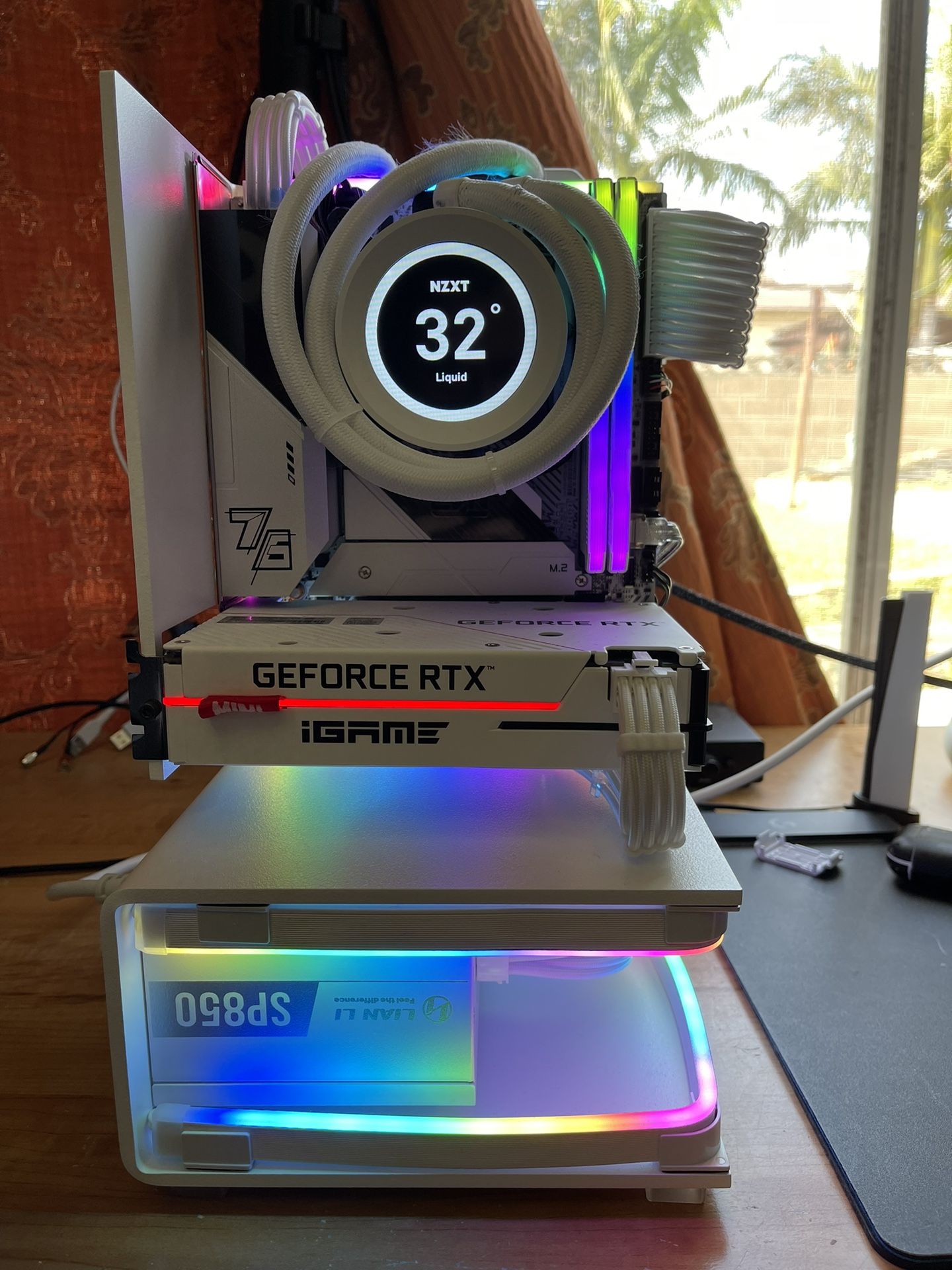 Motif Monument Custom Open Air Mini ITX Pc (13500, Rare 3060 TI, 32GB 3600mhz, 4TB Samsung)