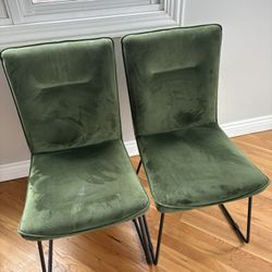 Green Velvet Dining Chairs 