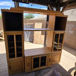 Large Used Wooden Entertainment Unit