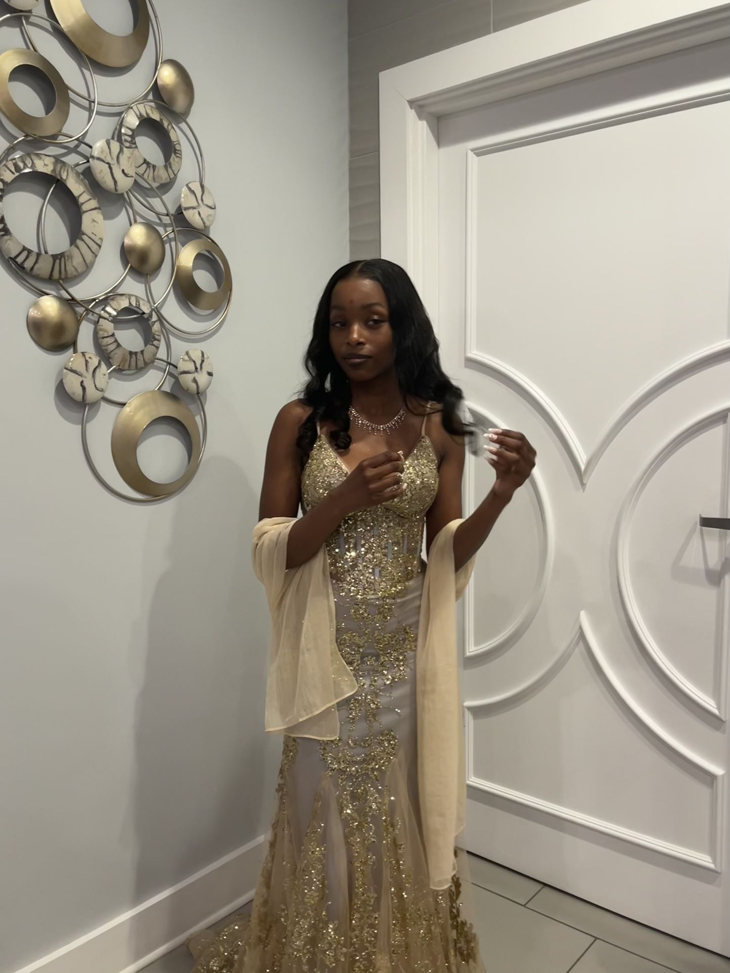 Gold Sequin Lyra Good Mist