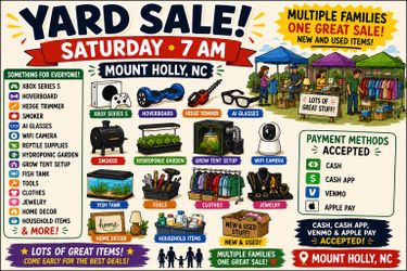 🏡 MULTIPLE FAMILY YARD SALE 🏡
