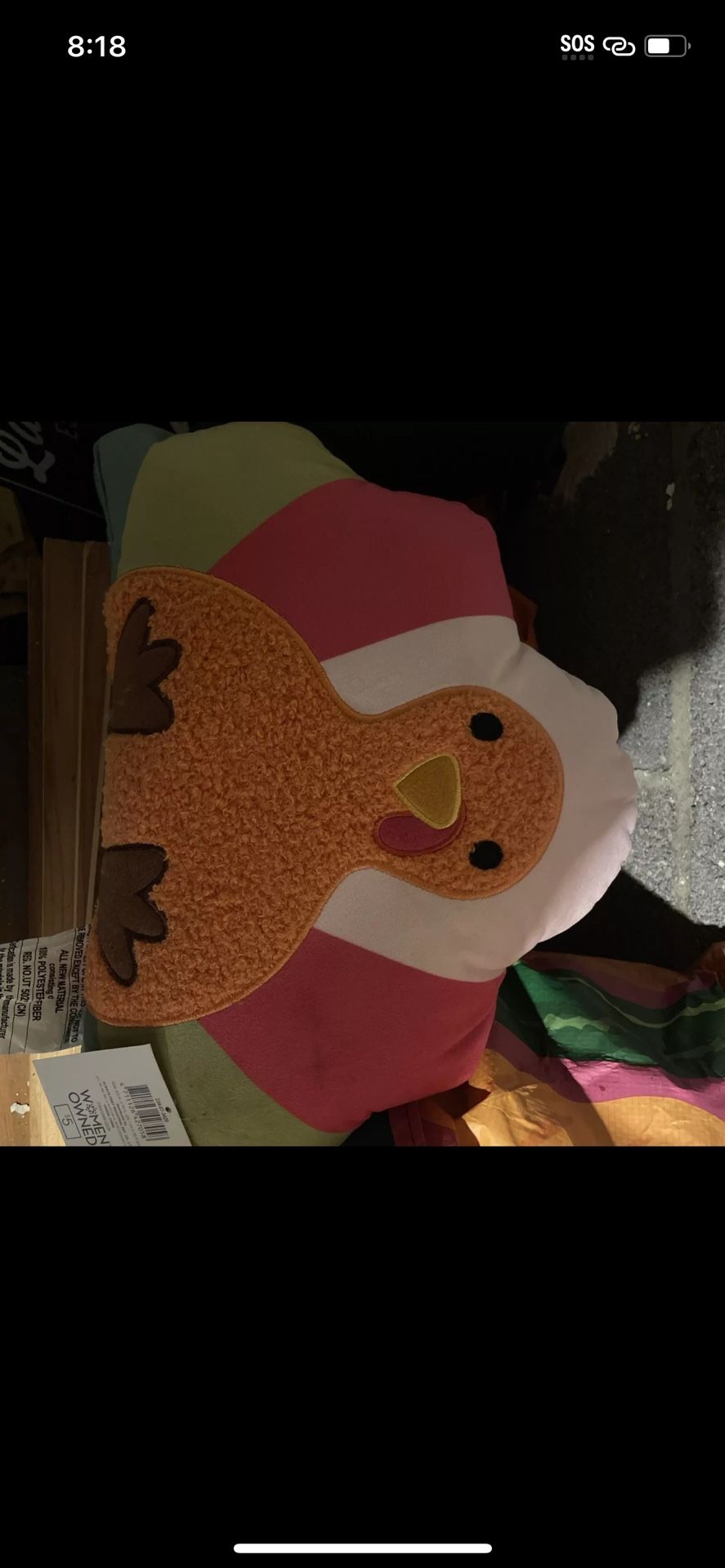 NWT Target Bullseye Playground TURKEY Shape Decorative Plush Pillow Thanksgiving